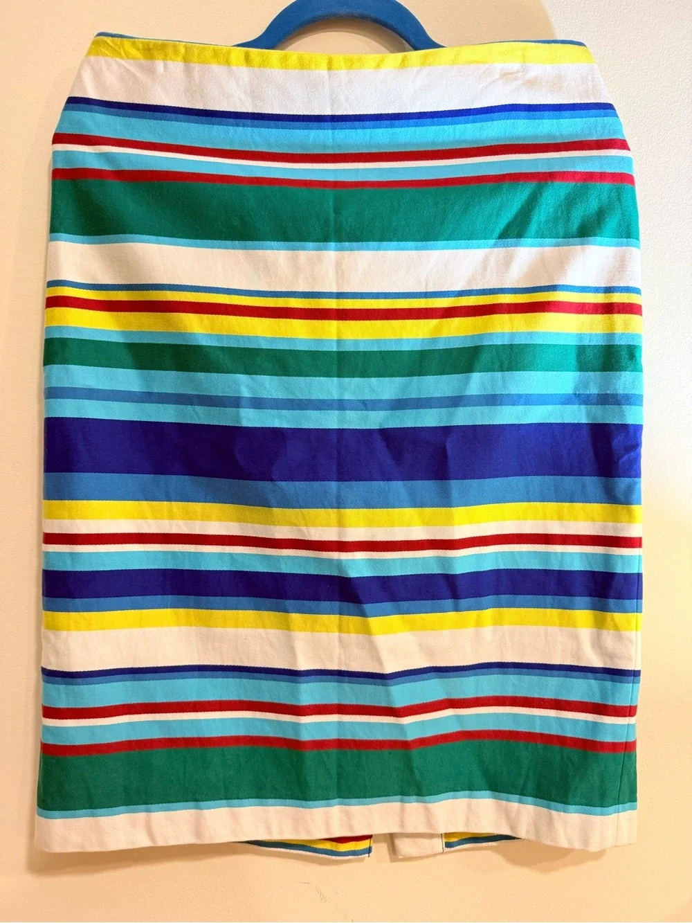 Talbots Multicolor Striped Pencil Skirt in Blue, Green, Yellow, Red